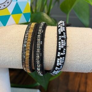 Stella & Dot Emma Triple Wrap Beaded Bracelet
